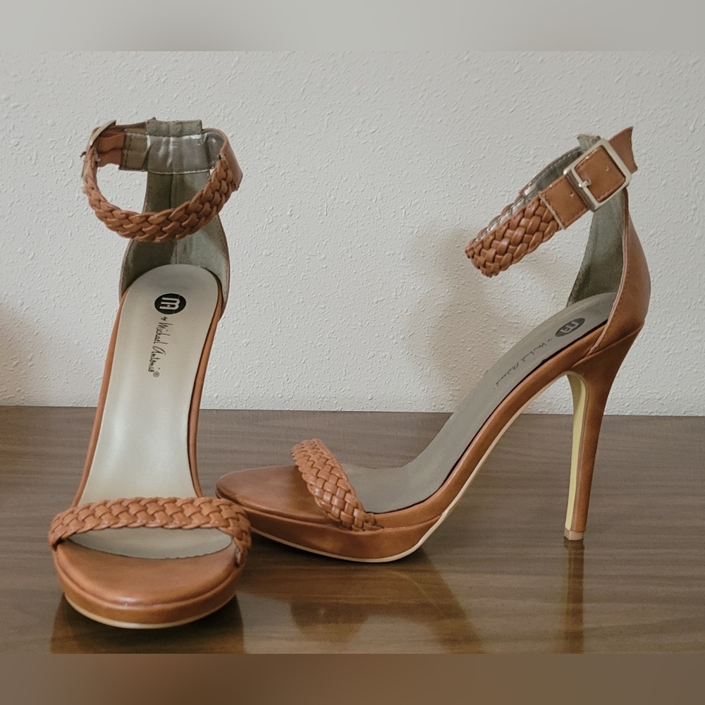 Michael Antonio Tan Braided Heels